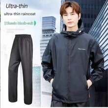 Waterproof Rain Jacket] Waterproof Lightweight Hooded Windbreaker - Women's Packable Active Outdoor Raincoat Jacket