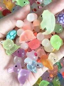 Set de 10/15 mini animale care strălucesc în întuneric, mini figurine realiste de animale din plastic, animale mici care strălucesc în întuneric, potrivite pentru cadouri și suveniruri de petrecere