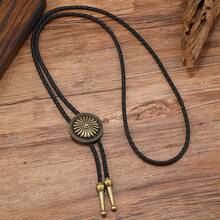 قلادة بولو كاوبوي غربية عتيقة قطعتان - قلادة جلد مصنع بنمط دائري، مناسبة للارتداء اليومي والهدايا، تصميم أنيق وعتيق، مناسبة للمناسبات والتجمعات والمواعيد والهدايا والارتداء اليومي، هلال، صناعة راقية، مناسبة للسفر والمواعيد والحفلات وموسم الصيف والمجوهرات الغربية وإكسسوارات الشاطئ والحفلات والشاطئ والصيف والمجوهرات والإكسسوارات