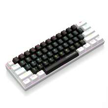 61-Key Wired White/Black/Blue Switch Mechanical Keyboard, RGB Backlit Gaming Keyboard, Office Suite, Gamer Backlit Keyboard, Suitable For Home, Office, Gaming - Dark Grey - View 7
