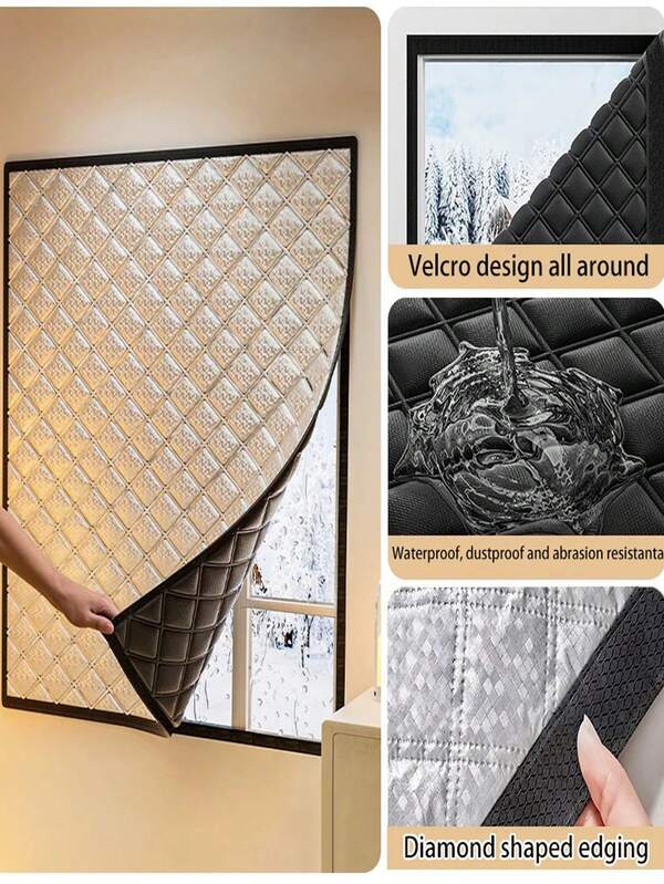 1PC Winter Warm Curtains, Insulated Windproof Sealed Windows, Cold Proof And Insulated, Screen Windows,Shading, Sound Insulation