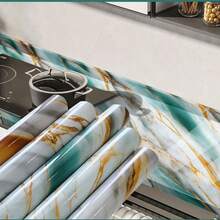 Papel tapiz autoadhesivo de mármol, resistente al agua, al aceite y al calor para decoración de cocina, sala de estar y dormitorio, pegatinas de pared, decoración de pared