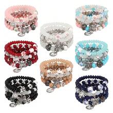 4Pcs/Set Fashion Bohemian Butterfly Elephant Pendant Multi-Layer Bracelet Women's Hand Chain Bracelets For Party, Daily, Gifts - 湖藍色 - 查看 3
