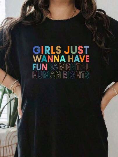 Camiseta de mujer My Body Choice Mind Your Own Uterus & Equal Rights, camiseta estampada, de manga corta y cuello redondo, top casual para verano y primavera, ropa de mujer