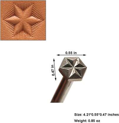 IOKL Leather Stamps,2 Pieces Professional Leather Stamping Tools Working 526+536