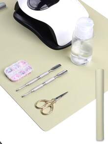 Washable Nail Art Table Mat, Foldable Nail Art Hand Pillow, Manicure Desk Mat, Soft PU Leather Manicure Arm Rest Cushion, For Nail Art Salon Home - Multicolor - View 4