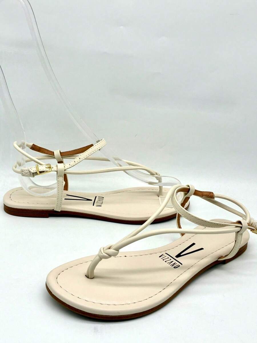Vizzano Women's Flat Sandal Sophisticated Design Unparalleled Comfort Elegant Finish Modern Look Versatile - Blanco - Ver 1