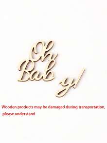 15/30 "Oh, Baby!" Wooden Cupcake Toppers, Wooden Baby Shower Decorations, Wooden Baby Shower Cake Toppers, Baby Photo Props, Wedding Birthday Party Decorations, Unisex, Suitable For Boys/Girls, Bohemian Style, Rustic Style, Gender Reveal Cake Toppers. Can Also Be Used For Confetti, Baby Showers, Holiday Decorations, Baby Party Supplies, Party Props, Party Decorations, Baby Shower Decorations, Birthday Parties. - Multicolor - View 10