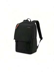 Samsonite TR1*08110 Artistic Laptop Backpack, Preppy Design, Water-Repellent And Wear-Resistant Fabric, Large Main Compartment, Luggage Strap Connection, Versatile School Style, Black