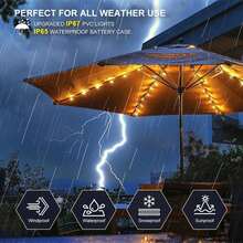 Solar Patio Umbrella Lights Cordless Lighting With Remote Control 8 Brightness Mode 104 LED Patio Light Wireless Battery Operated Waterproof For Patio Backyard Umbrella Outdoor Garden Decor(Solar/Battery Powered,With/Without Remote Control ) Fall Decor House Decor Outdoor Decor