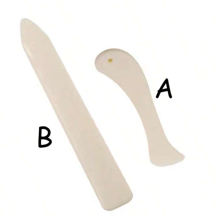 塑料骨质折痕器 - 1 件装，适用于纸艺、折纸、卡片制作、皮革制品和装订的折痕折叠工具 - 白色 - 查看 5