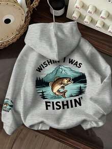 Tween Boy Graphic Print Thermal Lined Hoodie Sweatshirt, Warm & Comfortable For Autumn/Winter