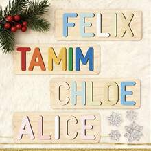 Personalized Name Puzzle, Baby Name Puzzle, Baby Boy Or Girl Early Education Toy, 3D Letter Puzzle Toy, Wooden Letter Puzzle, Baby 1st Birthday Gift, Wooden Puzzle, Personalized Gift, Birthday Gift, Customized Wooden Puzzle Toy, Anniversary Gift, Building Block Gift Set - Nothing Colorful - View 6