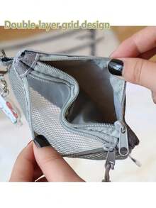 1 pezzo Pochette trucco mini per donna, borsa cosmetica portatile per pendolarismo, organizer compatto per ombretti e rossetti, regalo di Natale, pochette, da viaggio, regalo essenziale da viaggio per donna, pochette, clutch/piccola borsa a mano, organizer trucco, organizer trucco, pochette, porta pennelli, mini pochette, pochette di grande capacità, regali per donna, regali di Natale, idee regalo per donna