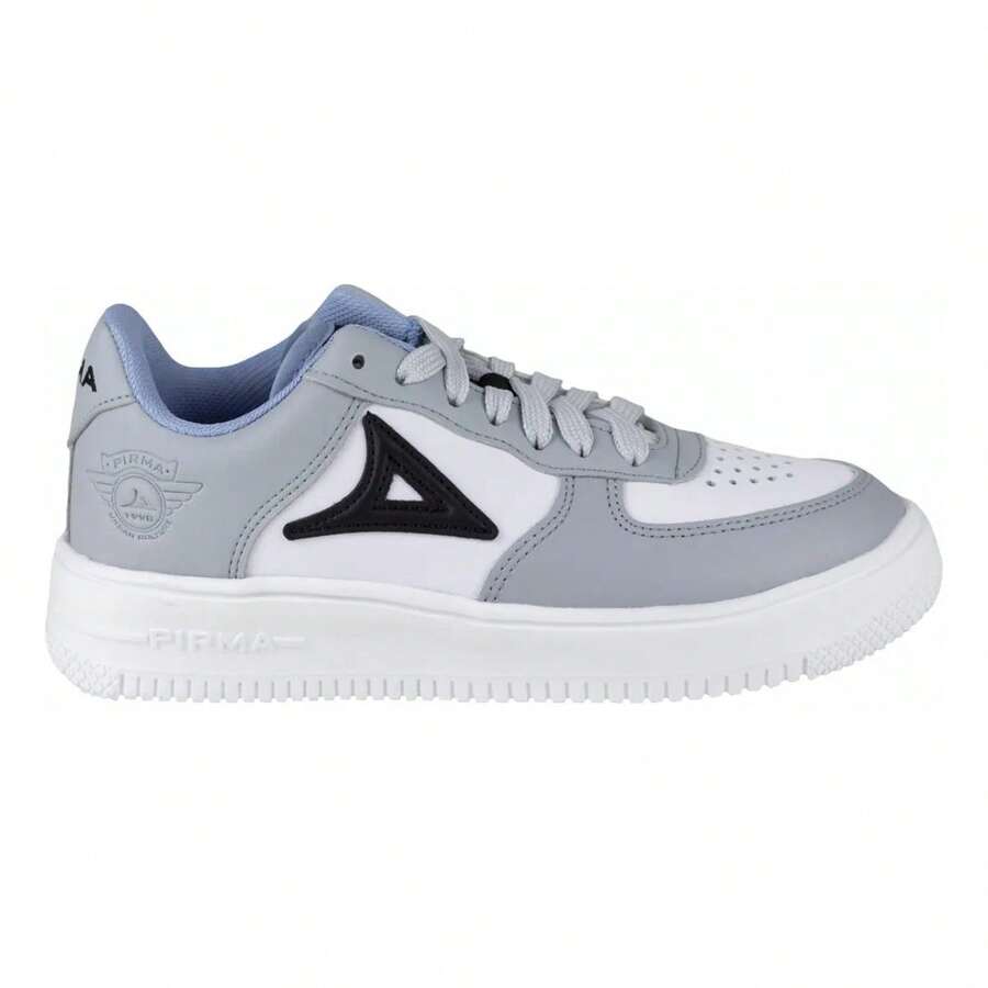Tenis Sneakers Urbano 5002 Gris Blanco Plataform Unise - Gris/Blanco - Ver 1