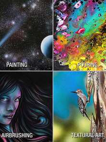 1 pezzo Tela di colore nero, tela bianca per pittura ad acrilico, olio e gouache, disponibile in varie misure: 15x15 cm, 15x20 cm, 20x20 cm, 20x25 cm, 20x30 cm, 25x30 cm, 30x40 cm, adatta per artisti e principianti