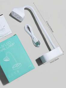 27W Portable Rechargeable UV/LED Lamp Desktop Power Supply Lotus Nail Lamp, 9 LED Beads Sensor Baking Lamp, 30s Button Activation No Need Drying Hand Curing Nail Sticker Rhinestone Nail Lamp