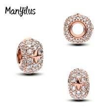 Manyilus 1 Stück Original 925 Sterling Silber Anhänger Perlen: Liebespfeil, Roter Diamant Blumenstrauß, Rosa Emaille Bass Gitarre, Pfanne mit Messer und Gabel, Katzenpfoten Knochen Stab, Rosa Herz mit Flügeln, Bunte Färbepinsel, Stern mit goldenem rundem Diamant Spirale