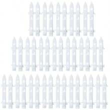 20 Stücke weiße Weihnachtsbaum Zaun Deko - abnehmbare Zaunelemente, ohne Montage, leichte und robuste Kunststoff Zaunpfosten, geeignet für Innen-/Außenbereich, Feiertage, Garten, Party Dekoration - kompatibel mit Standard Baumformen - Weihnachten, Halloween, Thanksgiving Herbst Deko - einfache Lagerung, Gartendekoration, Zaundesign, Feiertags-Setup, einfache Montage