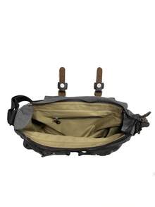 Bolso de mensajero de lona casual vintage americano, bolso cruzado de gran capacidad y sencillo para exteriores para hombres