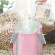 Foldable Foot Soak Bucket, Travel Portable Insulated Foot Bath Basin, Tall Enough For Calves, Multi-Function Home Foot Soak Bag