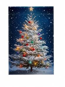 1pc Christmas Tree Garden Flag - Holiday Double-Sided Waterproof Burlap, 11.8"X17.7" - Outdoor Winter Decor, Outdoor Decoration (Flagpole Not Included)