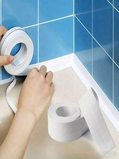 Cinta selladora para baño y cocina, cinta autoadhesiva para sellar bañera y pared, cinta selladora impermeable para azulejos de ducha, adecuada para modificación del hogar DIY, apta para baño, cocina, bañera, fregadero y borde del inodoro