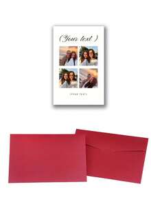 1 pieza Tarjeta de felicitación personalizada, diseño y texto de pareja personalizado y creativo, tarjeta de cumpleaños, tarjeta de aniversario, regalo de pareja único, multiusos de vuelta a la escuela, sello, regalo personalizado decorativo, adecuado para él/ella, familia, amigos, estudiantes, colegas, clientes, ideal para aniversario, graduación, boda, vuelta a la escuela, ocasiones de negocios/trabajo/oficina - multicolor - Ver 17