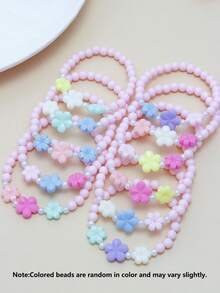 4pcs/Set Cute Unicorn Charm Bracelet, Necklace, Jewelry Set For Girls, Random Color, Party Gift - Multicolor - View 10