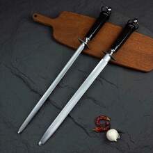 12-Inch Premium Butcher's Sharpening Steel, Ultra-Fine Grit Knife Sharpener For Home Use - Multicolor - View 6