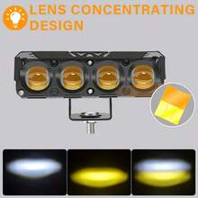 1 Piece - LED Mini Motorcycle Light LED Light Set White And Yellow High Brightness Light, Long Battery Life, Low Energy Consumption, Suitable For Motorcycles, Electric Motorcycles, Cars, Boats Auxiliary Lights, Hard Wired 12-24V, No Battery - Motorcycle Lights - 4 LEDs - View 6