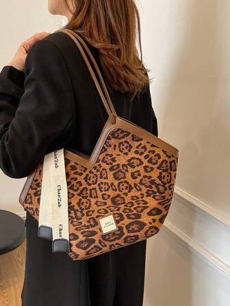 エレガントなヴィンテージトートバッグ レディース、カジュアルで多用途な大容量ハンドバッグ、スカーフ付き