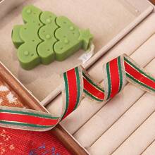 9 Meter/Rolle Weihnachts-Rot & Grün kariertes Satinband, goldgestreiftes Tricolor-Patchwork-Kantband, geeignet für DIY Weihnachtsbasteleien, Geschenkverpackung, Weihnachtskränze, Feiertags-Dekorationen - Verschiedenfarbig - Übersicht 11