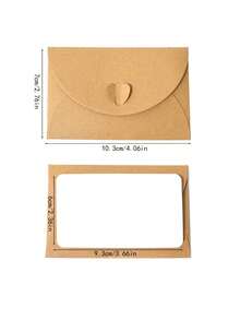 10/20/40/50 sets Mini enveloppes avec cartes vierges, set d'enveloppes en papier kraft, pour cartes cadeaux, faveurs de mariage, cartes de vœux, cartes de visite, fournitures de fête de remise des diplômes, enveloppes de remerciement