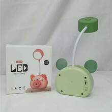 1pz Lindo Mini Lámpara De Escritorio Giratoria 360°,Luz Led Recargable con Sacapuntas - luz blanca - Ver 7