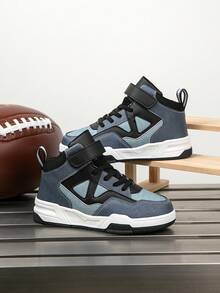 1 Paar Kinder High-Top Sneaker, Indoor/Outdoor Lässig Laufschuhe, leicht, atmungsaktiv, bequem, Schülerstil Jungen & Mädchen Schuhe - Grau - Übersicht 2
