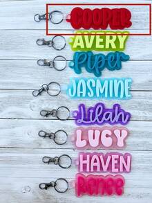 1 Pc Custom Acrylic Bag Tag Keychain 3D Backpack Tags Kids Tags Keychain Acrylic Name Tag Lunch Box Tag Luggage Tag Diaper Bag Tag Kids Backpack Tag Gift For Mom,Customized Keychains & Accessories,Easy Comfort,Apparel Accessories,Chic Autumn,Boyfriend,Girlfriend,Family,Friends - Silvery - View 33
