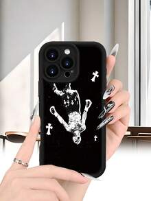 Selected SimplicityGothic Phone Case with Crosses-High end | Elegant | Yellow resistant and wear-resistant | Scratch resistant and drop resistant | Wholesale of phone cases - UV printing for iPh - Negro - Ver 2
