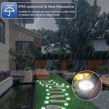 Stainless Steel Solar Ground Lights - 12 LEDs Warm Light, Easy Installation, Waterproof Suitable For 11 Holidays, Pathway/Patio/Lawn/Sidewalk | Modern Garden Decor Light, Outdoor Solar Landscape Lighting - Black - View 7