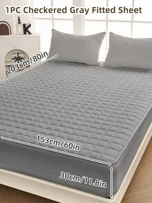 1pc Fitted Sheet, Bedding, Bed Sheet, Waterproof  Fitted Sheet, Skin-Friendly Mattress Cover, Soft And Comfortable Bedding For Bedroom, Room Decor, Halloween Decor, Christmas Decoration, 11.8 Inch Deep Pocket Cooling Breathable Quilted Fitted Sheet For All Seasons, For Single, Twin, Full, Queen And King Size, Solid Color Mattress Protective Cover, Dustproof, Comfortable And Machine Washable - 彩色 - 查看 49