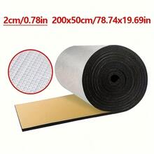 20mm Thick High Density Self-Adhesive Fireproof Insulation Foam Roll - 78.74" X 19.69" Flame Retardant Aluminum Foil, For Sound & Heat Insulation, Flexible & Durable Building Material | Easy Install Insulation | Self-Adhesive Foam, Wall Insulation Foam Board