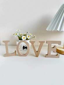 1 Peça Letra em Madeira Natural Inglesa Decoração Autônoma, Artesanato em Madeira para Casa, Escrivaninha, Casamento, Festa