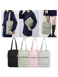 Versatile Laptop Bag One-Shoulder Handheld Bag 13.3 14 15 Inch For Macbook Air 13 Pro Business Commute Canvas Simple Tote Bag Laptop Case Laptop Sleeve Laptop Cover For Travel Waterproof Portable For Men Laptop Bags - Multicolor - View 3