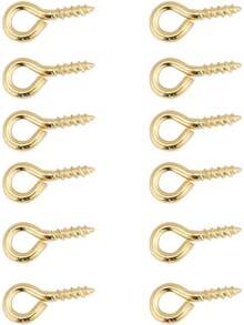 200pcs ojo pines tornillos ojetes ganchos roscados bails hallazgos para arcilla, resina, grano, fabricación de joyas de plástico(Silver) - Dorado - Ver 10