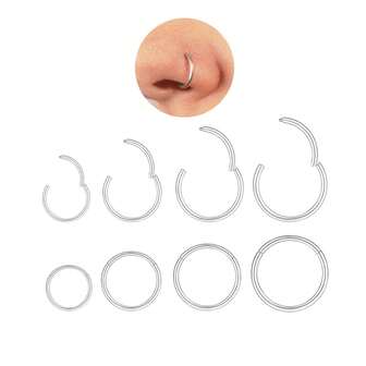 1 st näsring, örhänge och gångjärnsförsedd nässeptumring [16G/18G/20G] - Broskspiralörhängen, unisex