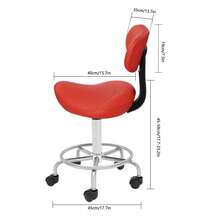 Silla de escritorio moderna para oficina, silla de ruedas para computadora con respaldo bajo, altura ajustable, silla giratoria de diseño para trabajo en casa y salón con reposapiés - Rojo - Ver 2