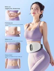 1件装按摩腰带，加热健身器材，家用充电，震动机，减腹，多功能腰部按摩器。瘦身、缓解疲劳、去除脂肪、塑造魔鬼身材，男女适用