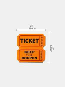 100/200pcs Raffle Tickets, Double Tickets, Event Tickets, Admission Tickets, Class Rewards, Fundraising Activities And Lucky Draws - Multicolor - View 4