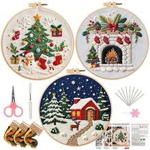 1/3 pièces Nouvelle série de motifs de Noël de haute qualité, Kits de broderie de Noël pour adultes, Kits de point de croix pour débutants, Kit de broderie pour débutants, Convient pour les décorations de Noël, les ornements de sapin de Noël, la décoration de la maison, Thanksgiving, la fête des récoltes, les décorations d'hiver, les cadeaux de vacances (10 styles disponibles, un style que vous aimerez)