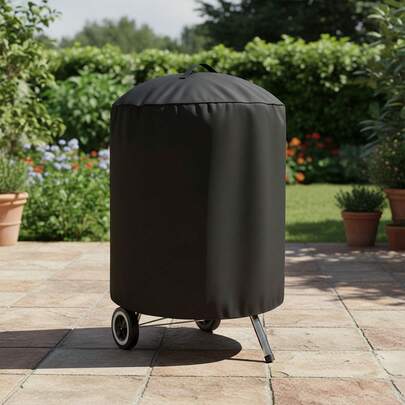 Funda Premium para Asador Redondo 76x71 cm – Impermeable, Resistente al Sol, Lluvia y Viento, Protección Exterior con Diseño Elegante, Alta Durabilidad